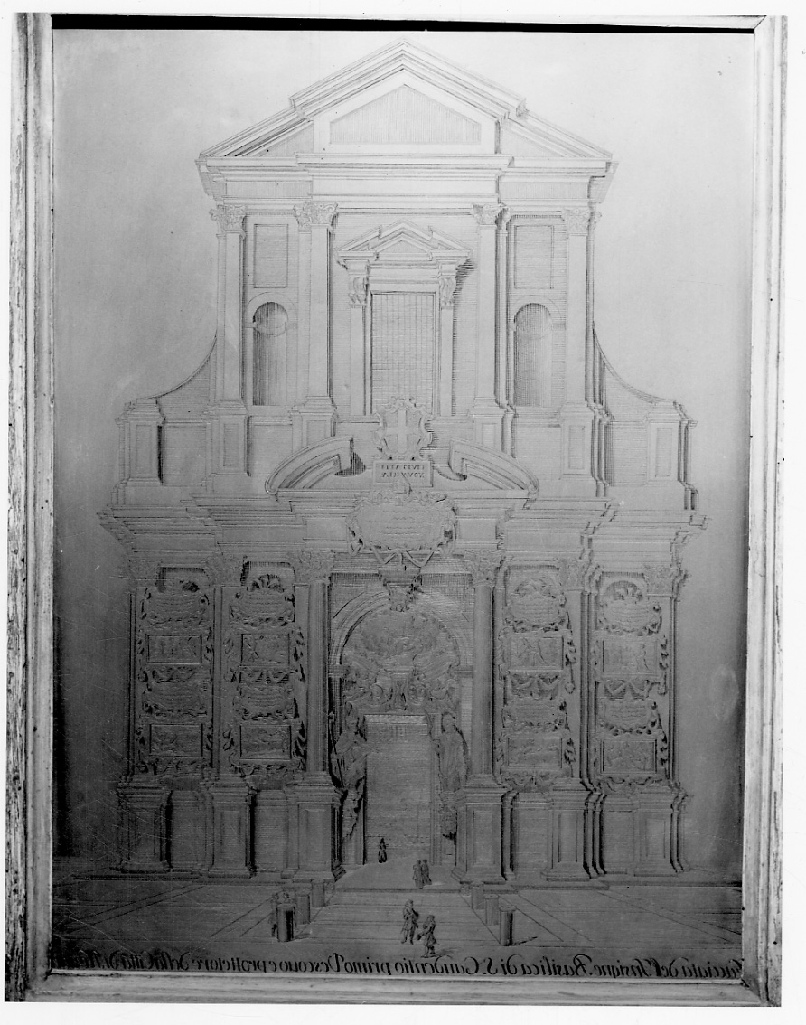 veduta della facciata della basilica di San Gaudenzio (matrice, elemento d'insieme) di Prina Pietro Francesco, Bianchi Paolo (primo quarto sec. XVIII)