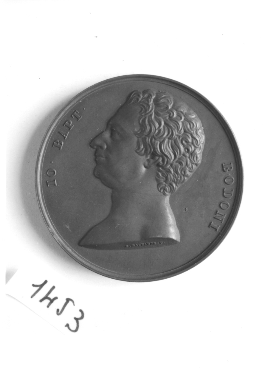 ritratto di Giovanni Battista Bodoni (medaglia, opera isolata) di Galeazzi Gaspare (sec. XIX)