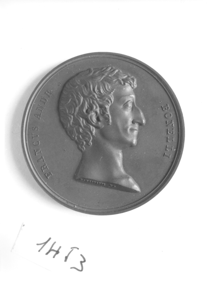 ritratto di Franco Andrea Bonelli (medaglia, opera isolata) di Galeazzi Gaspare (sec. XIX)