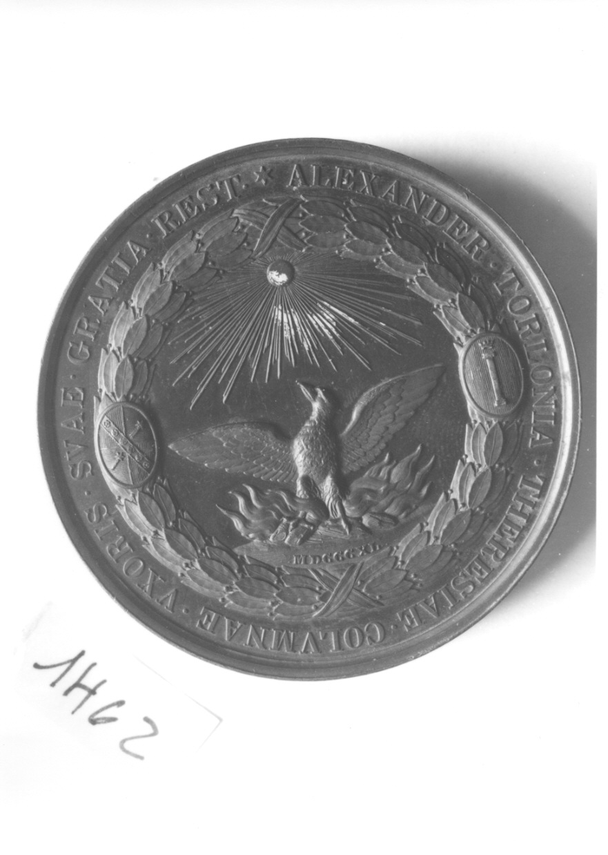 fenice (medaglia, opera isolata) di Girometti Pietro (secondo quarto sec. XIX)