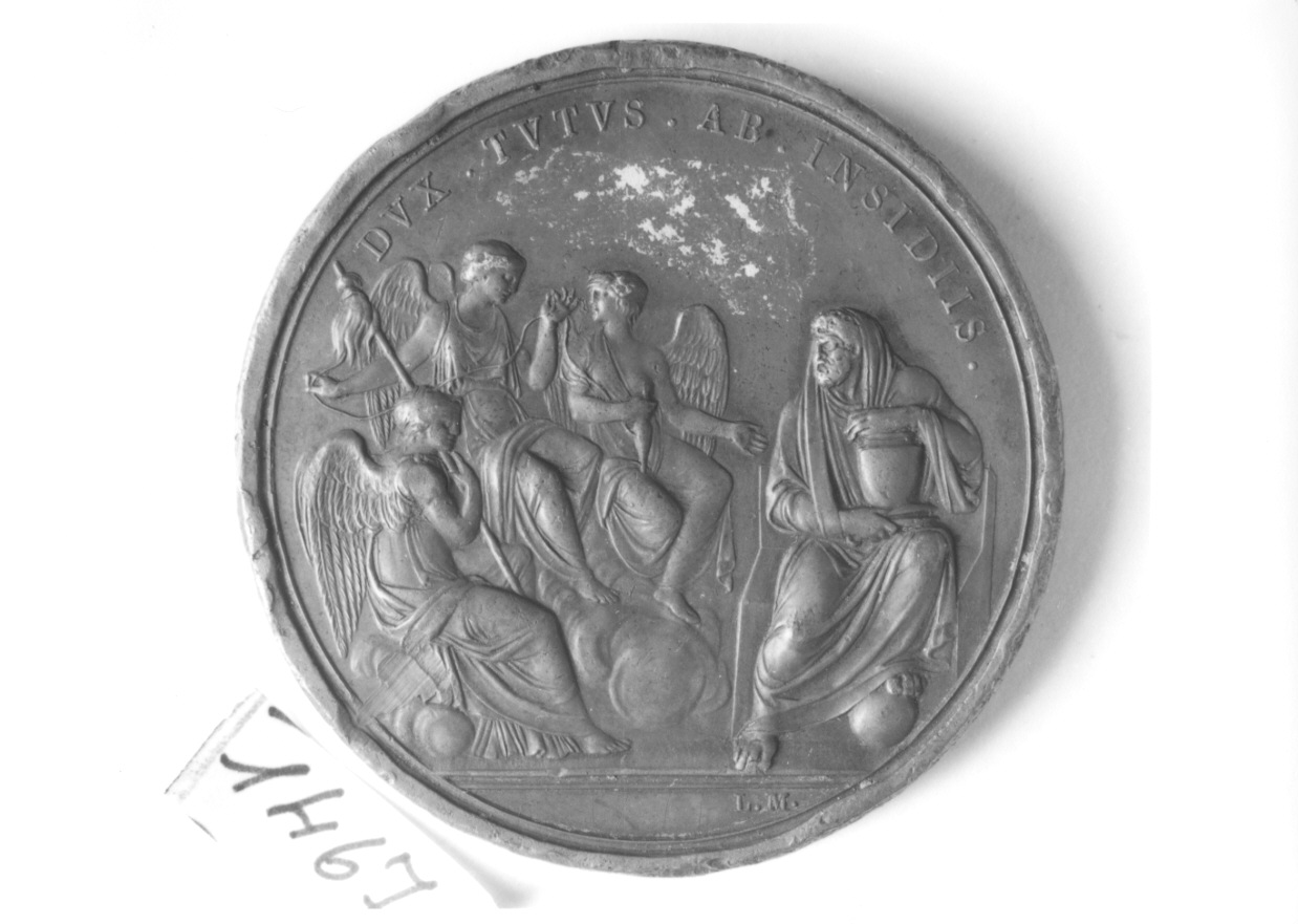allegoria del Destino che sconfigge le Parche (medaglia, opera isolata) di Manfredini Luigi, Appiani Andrea (inizio sec. XIX)
