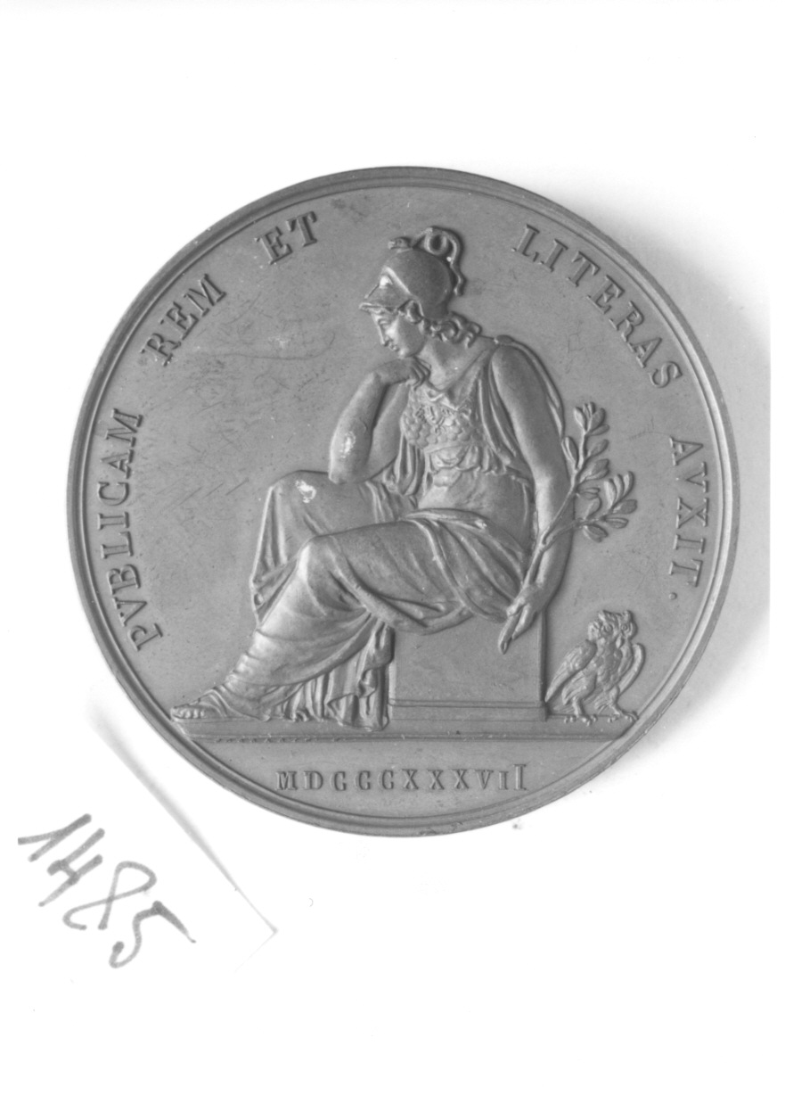 Minerva (medaglia, opera isolata) di Ferraris Giuseppe (secondo quarto sec. XIX)