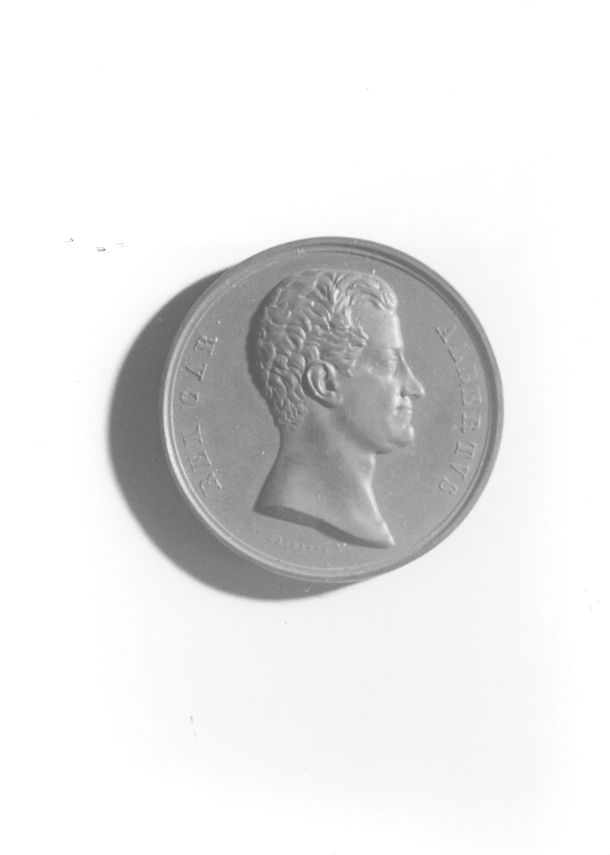 ritratto di Carlo Alberto re di Sardegna (medaglia, opera isolata) di Galeazzi Gaspare (secondo quarto sec. XIX)