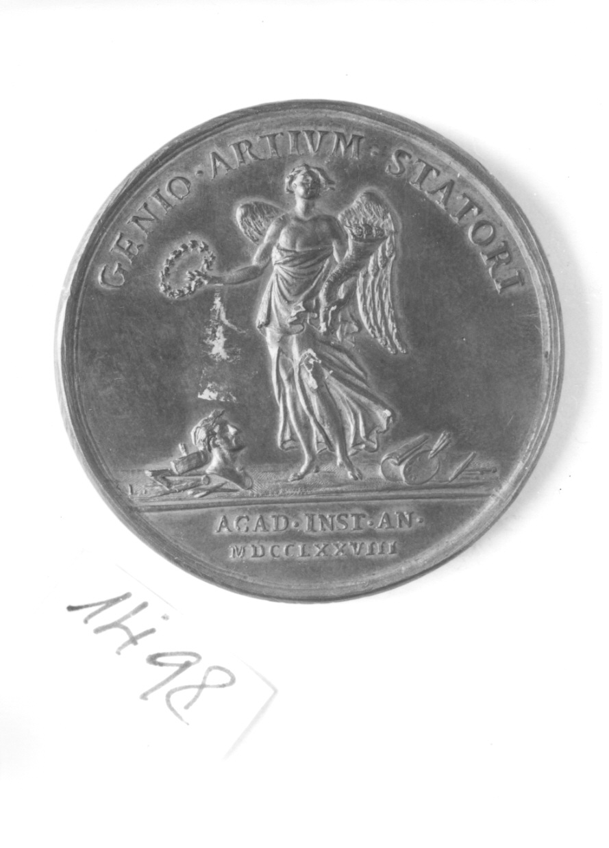 allegoria delle arti figurative (medaglia, opera isolata) di Lavy Lorenzo (ultimo quarto sec. XVIII)