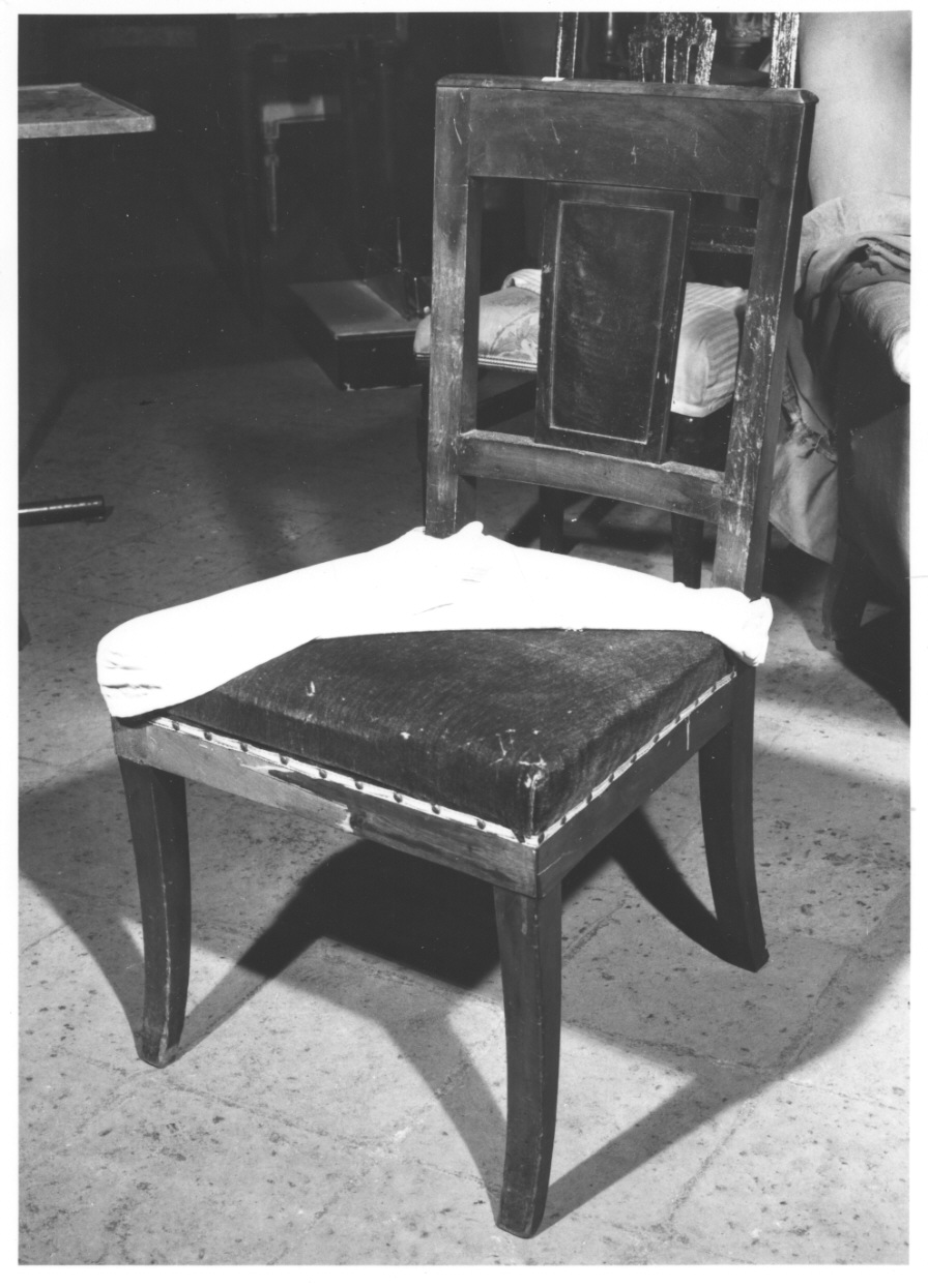 sedia, opera isolata - ambito piemontese (metà sec. XIX)
