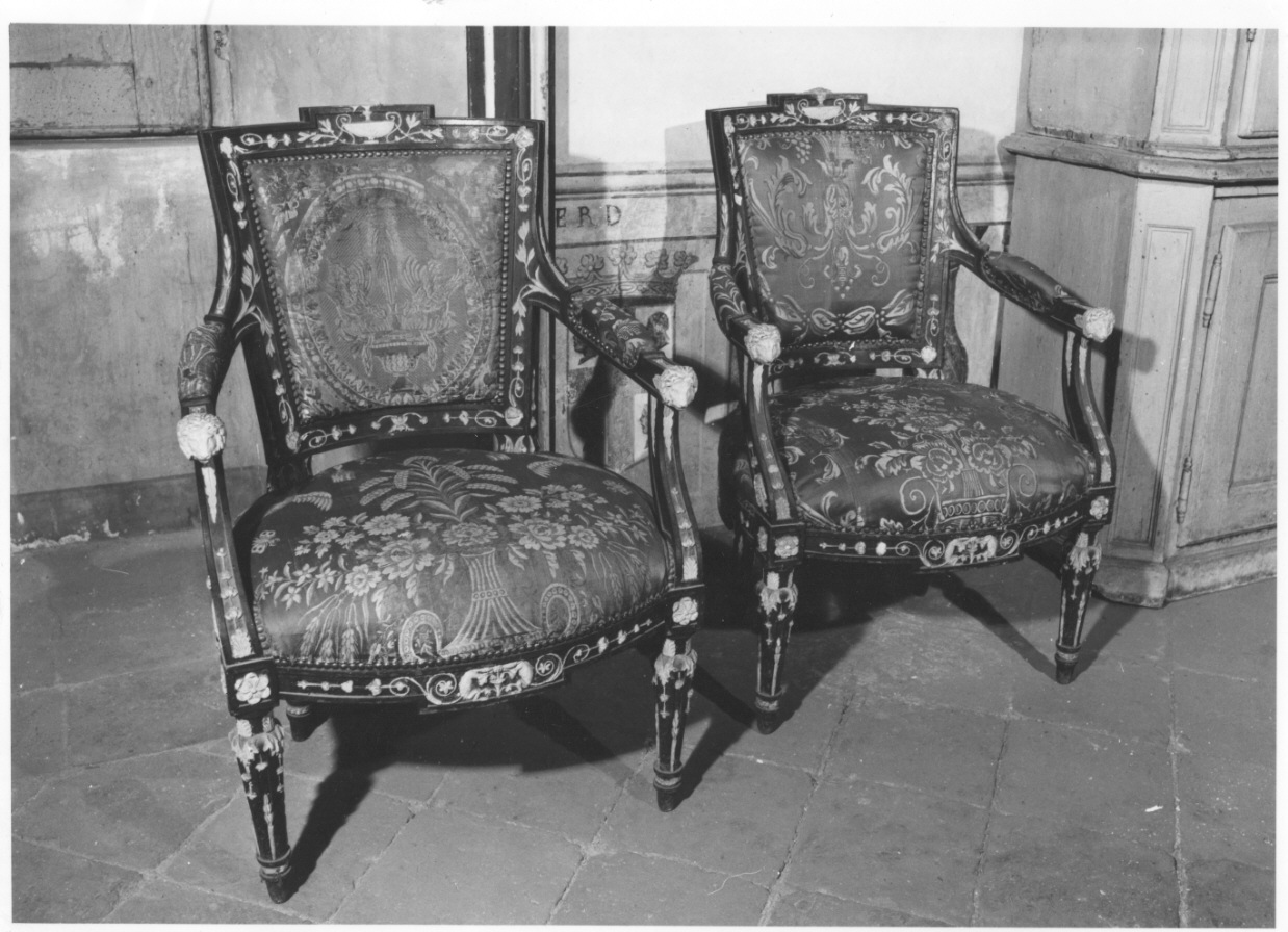 poltrona, serie di Bonzanigo Giuseppe Maria (maniera) (fine sec. XVIII)