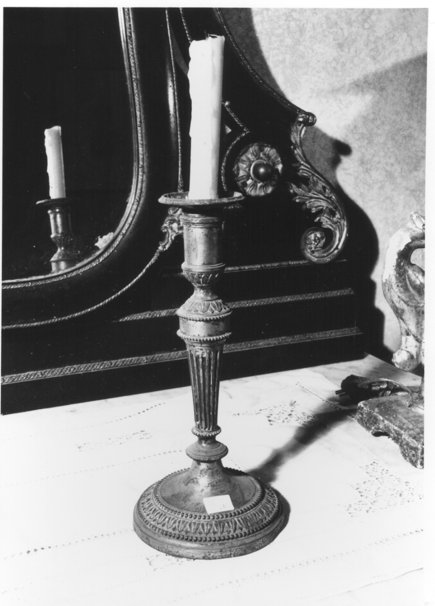 candeliere, opera isolata - bottega piemontese (?) (metà sec. XIX)