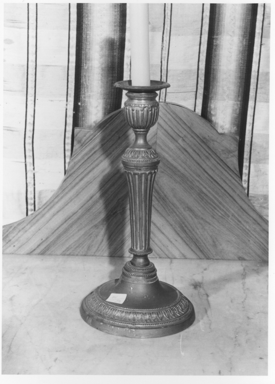 candeliere, opera isolata - ambito piemontese (prima metà sec. XIX)