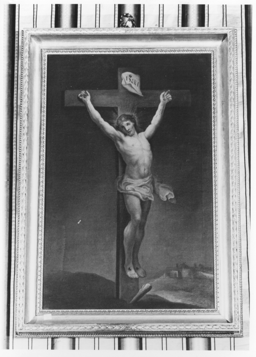 Cristo crocifisso (dipinto, opera isolata) - ambito piemontese (sec. XIX)