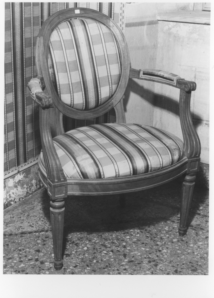 poltrona, opera isolata - bottega piemontese (seconda metà sec. XIX)