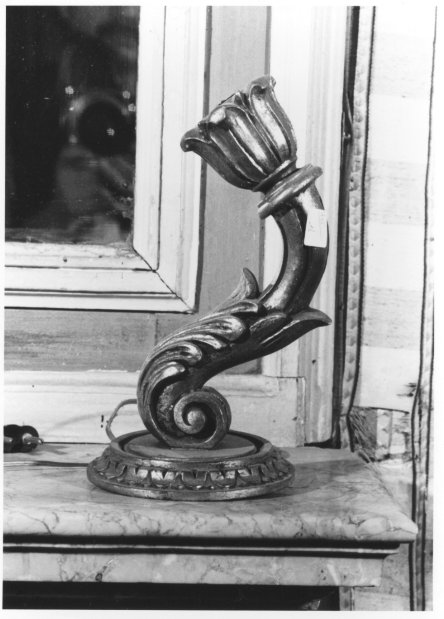 candeliere, opera isolata - ambito piemontese (seconda metà sec. XIX)