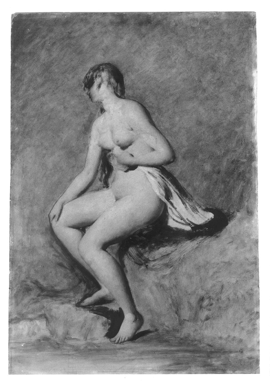 Nudo di donna, figura femminile nuda (dipinto, opera isolata) di Etty William (prima metà sec. XIX)