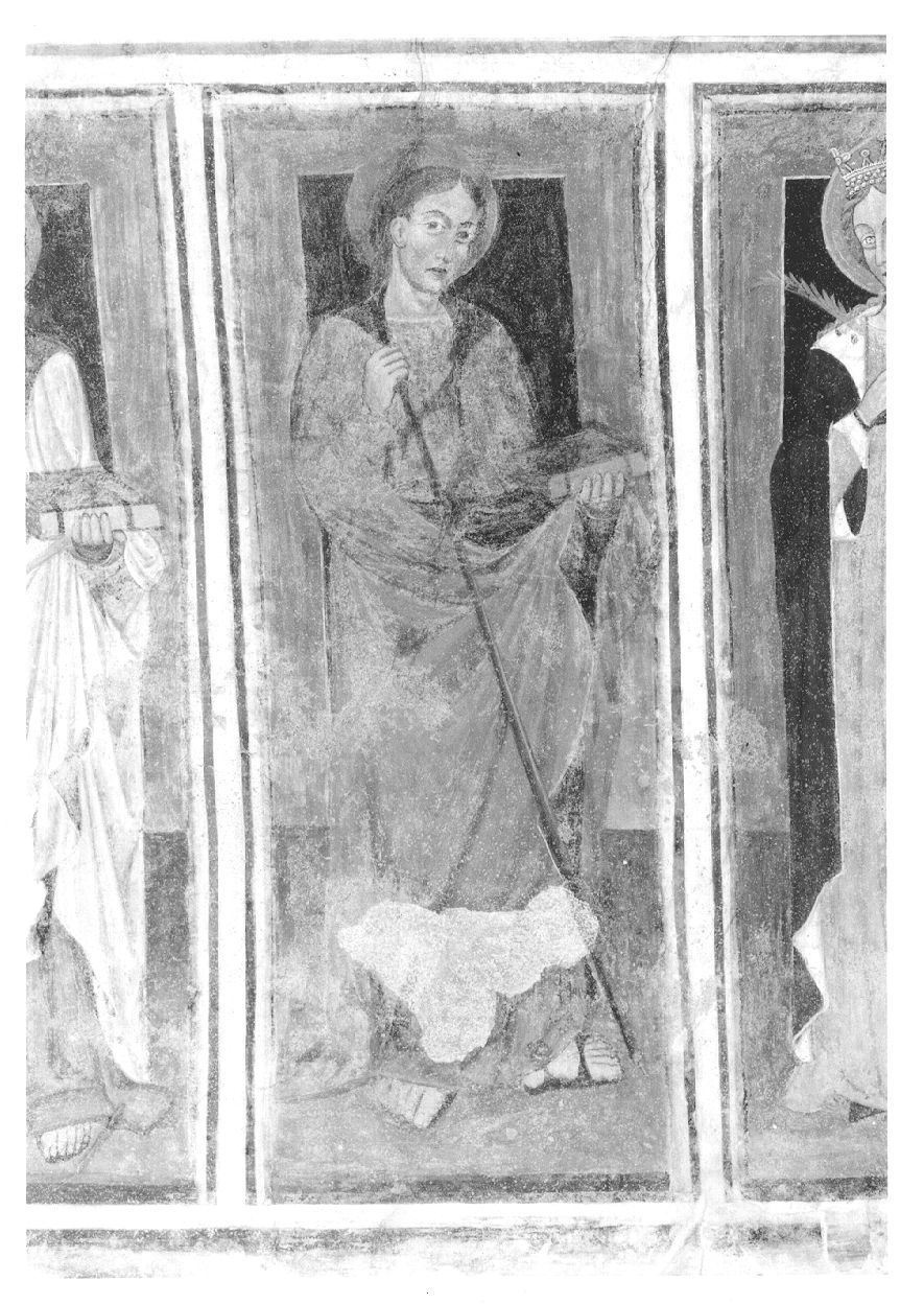 Santo (dipinto, complesso decorativo) - ambito monregalese (ultimo quarto sec. XV)