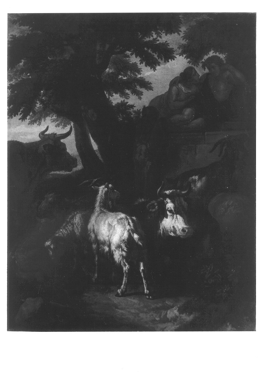 paesaggio con animali (dipinto, opera isolata) di Roos Filippo detto Rosa da Tivoli (seconda metà sec. XVI)