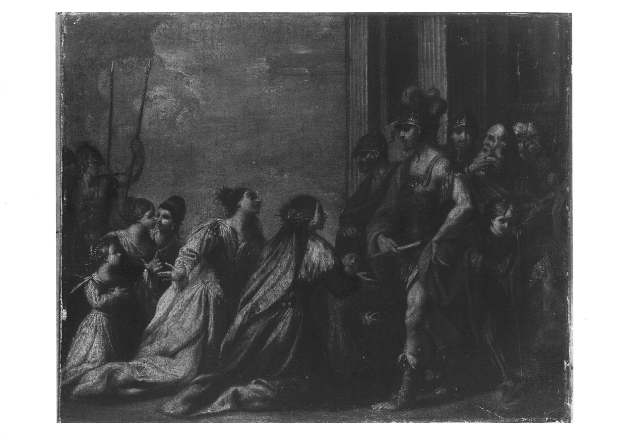 Alessandro Magno riceve l'omaggio della famiglia di Dario (dipinto, opera isolata) - ambito genovese (prima metà sec. XVII)