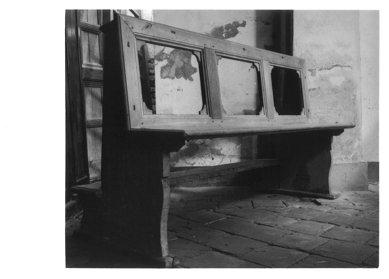 banco da chiesa, serie - ambito piemontese (sec. XIX)