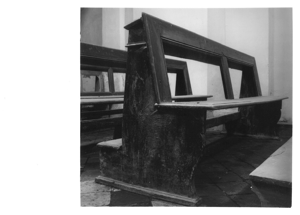 banco da chiesa, serie - ambito piemontese (sec. XIX)