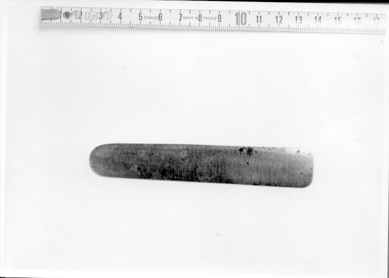 lama di coltello, frammento - manifattura europea (fine/inizio secc. XIX/ XX)