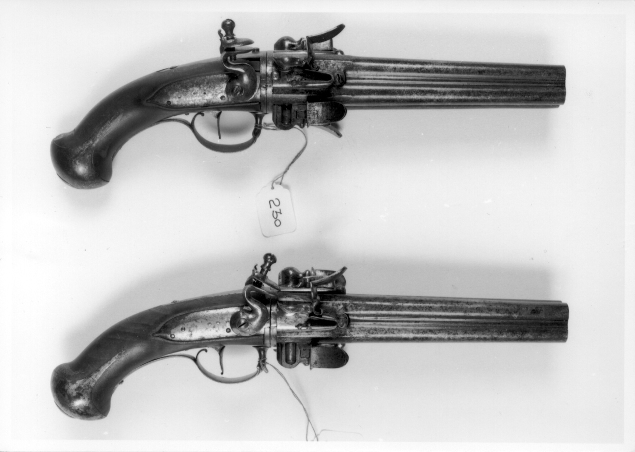 pistola, serie - manifattura europea (secc. XVIII/ XIX)