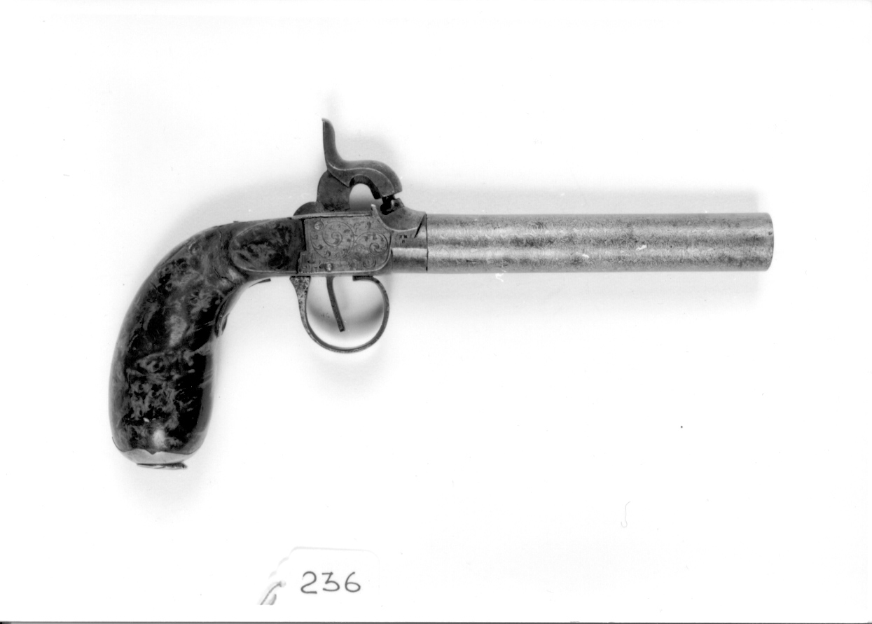 pistola, opera isolata - ambito belga (seconda metà sec. XIX)