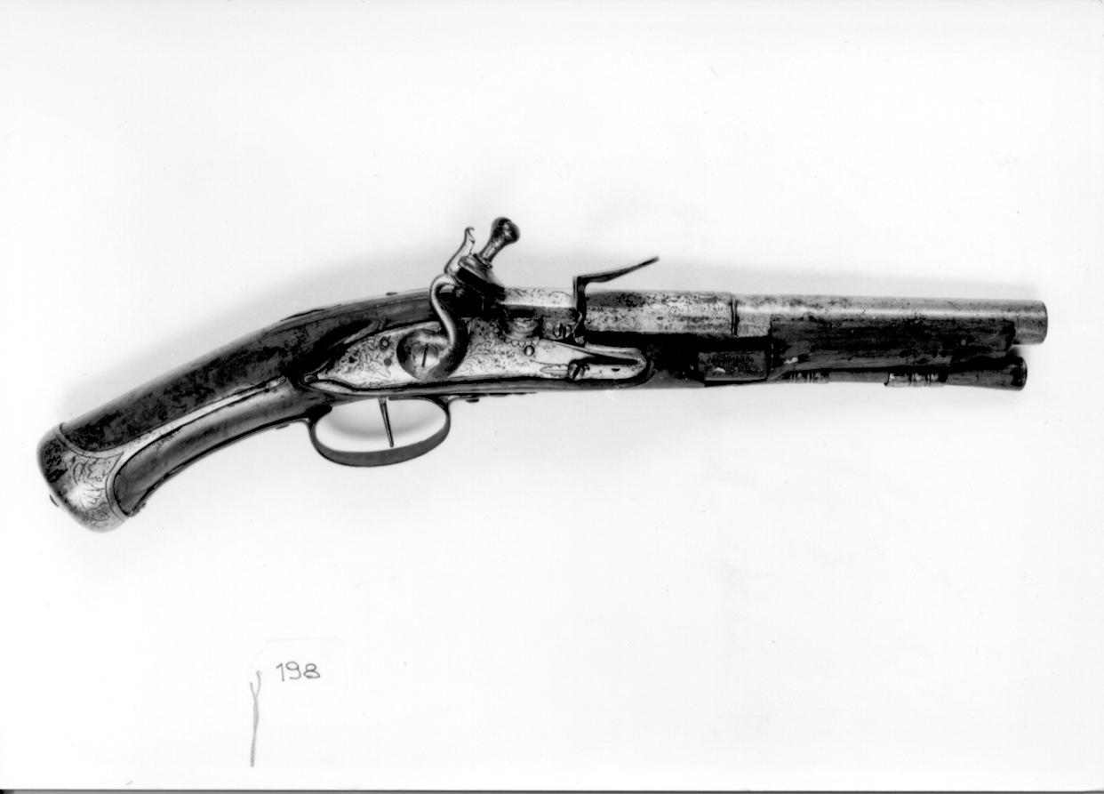 pistola, opera isolata - manifattura europea (secc. XVIII/ XIX)