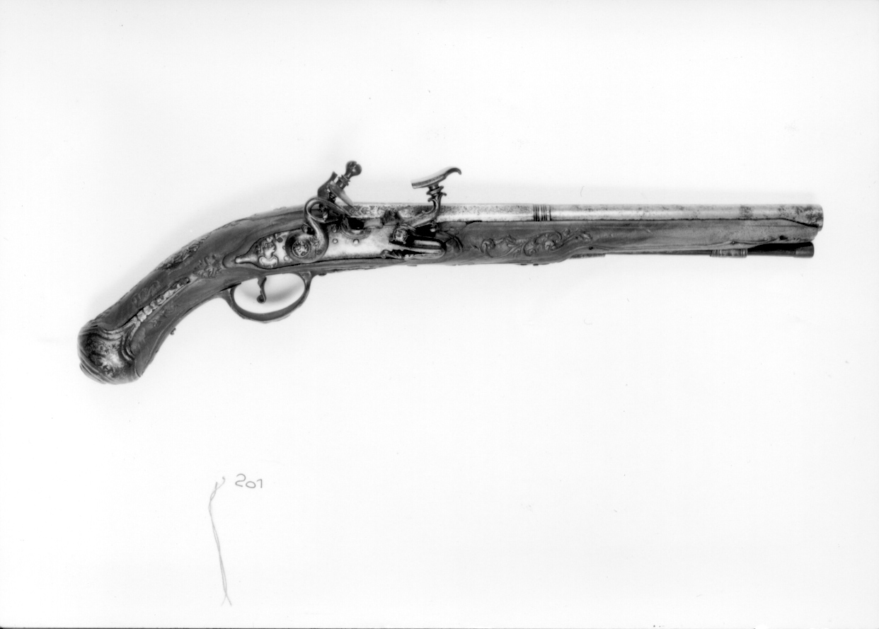 pistola, opera isolata - manifattura europea (secc. XVIII/ XIX)
