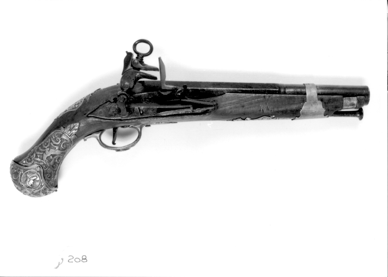 pistola, opera isolata - manifattura europea (secc. XVIII/ XIX)