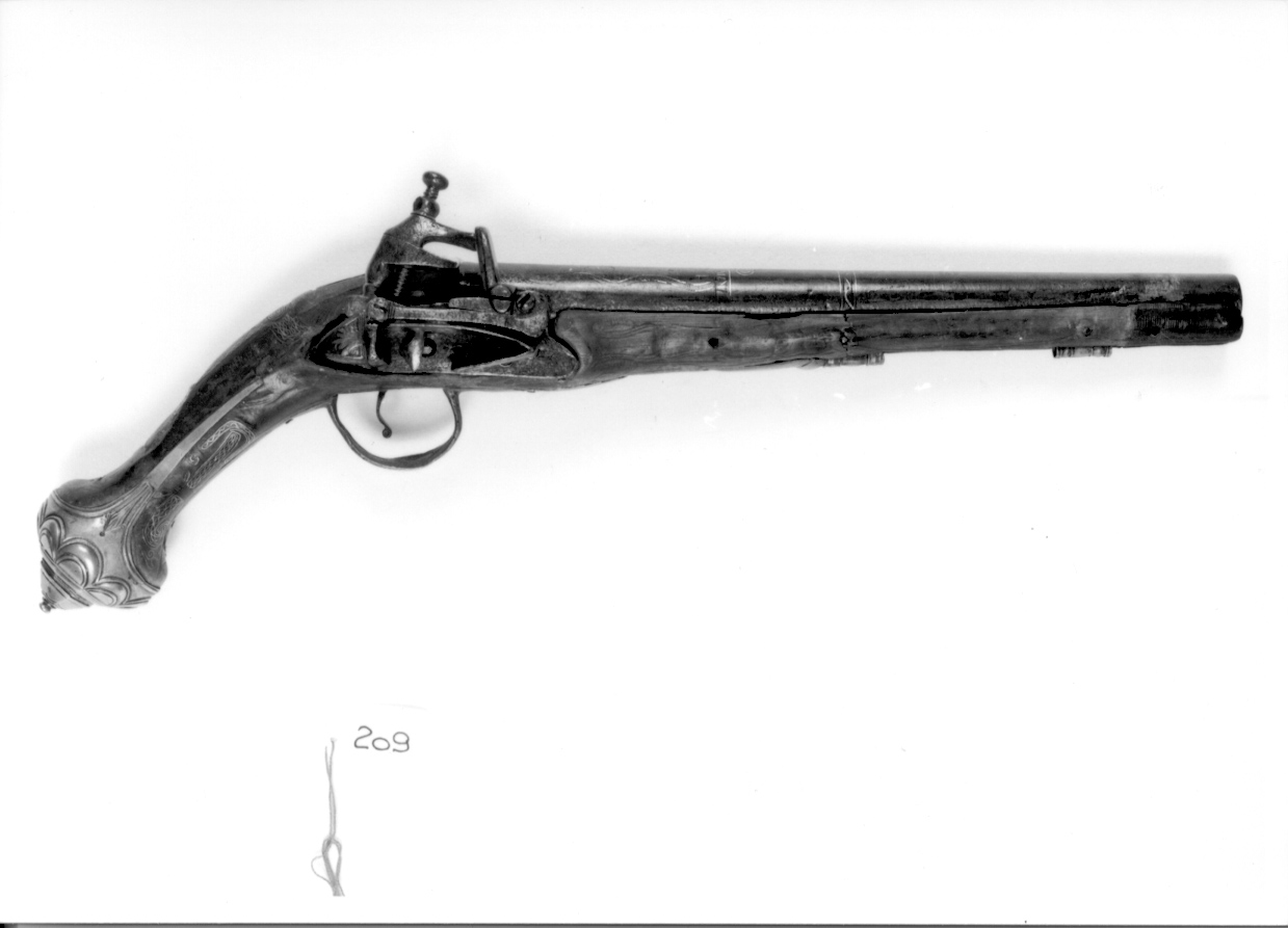 pistola, opera isolata - manifattura europea (secc. XVIII/ XIX)