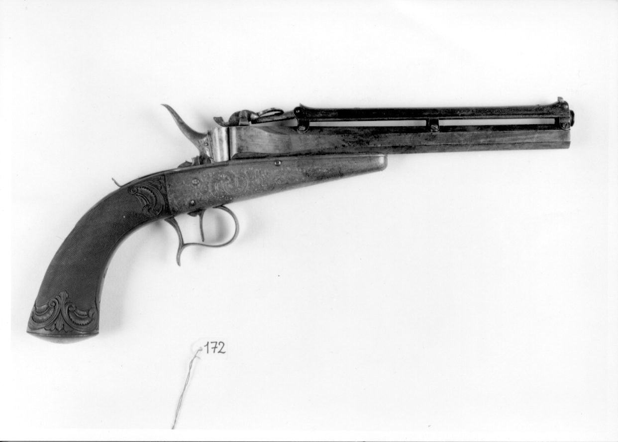 pistola, opera isolata - manifattura europea (fine/inizio secc. XIX/ XX)