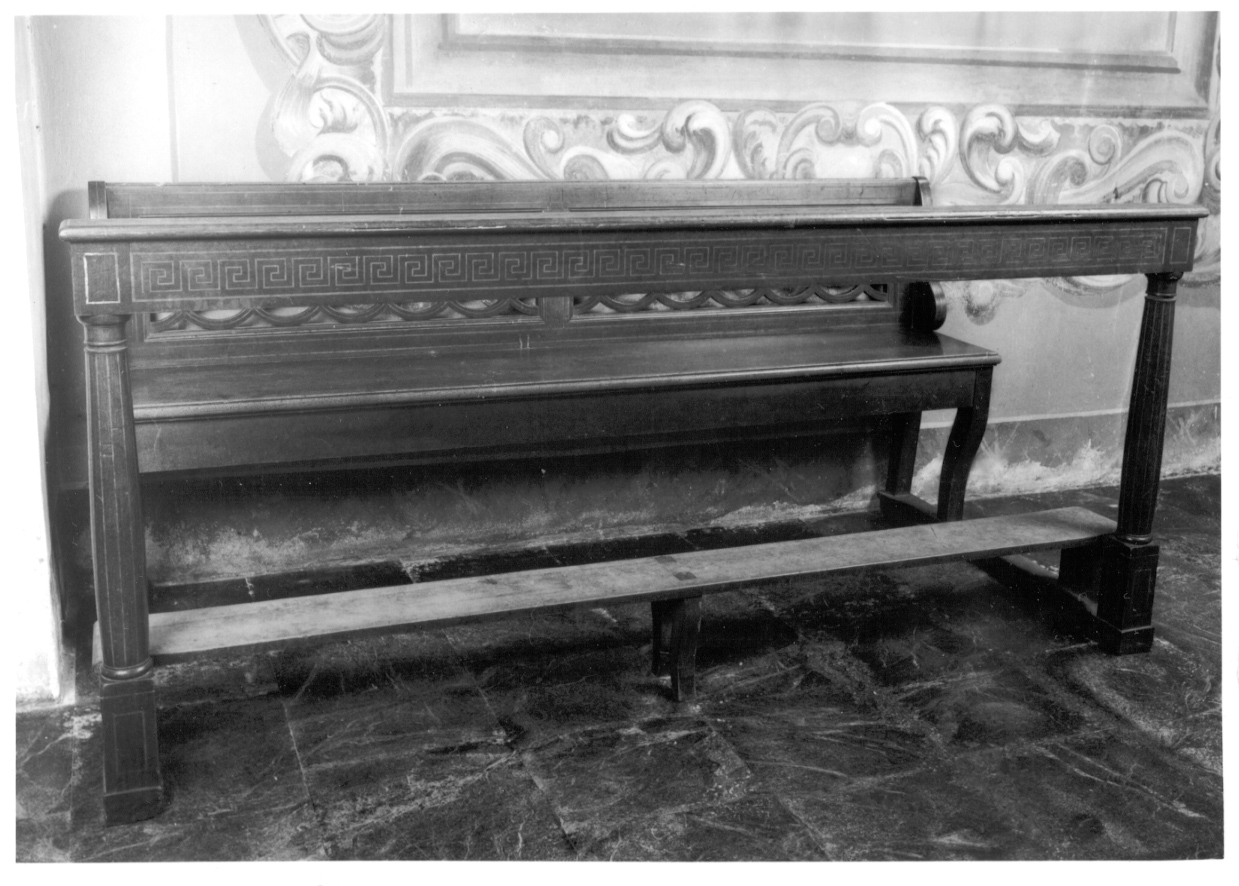 banco da chiesa, opera isolata - ambito piemontese (prima metà sec. XIX)