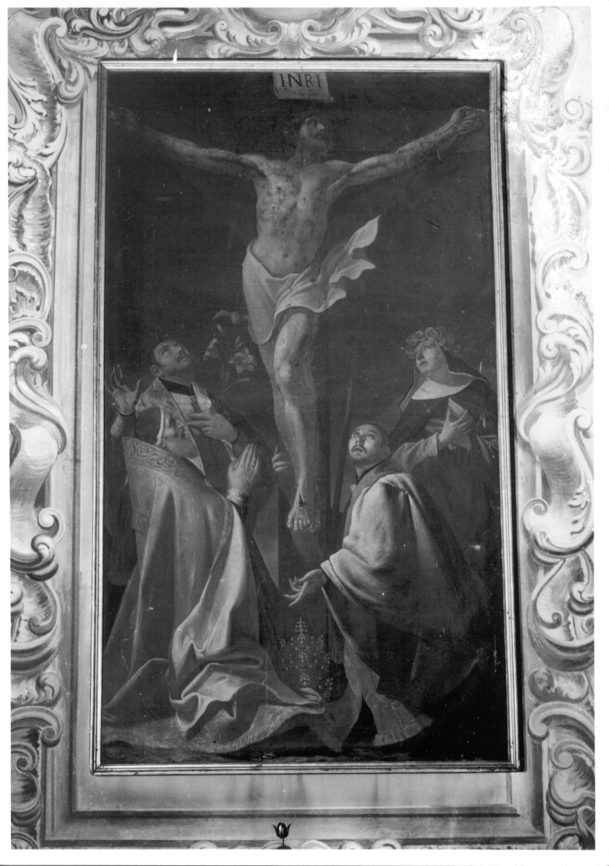 Cristo Crocifisso con Santi (dipinto, opera isolata) di Gianoli Pier Francesco (terzo quarto sec. XVII)