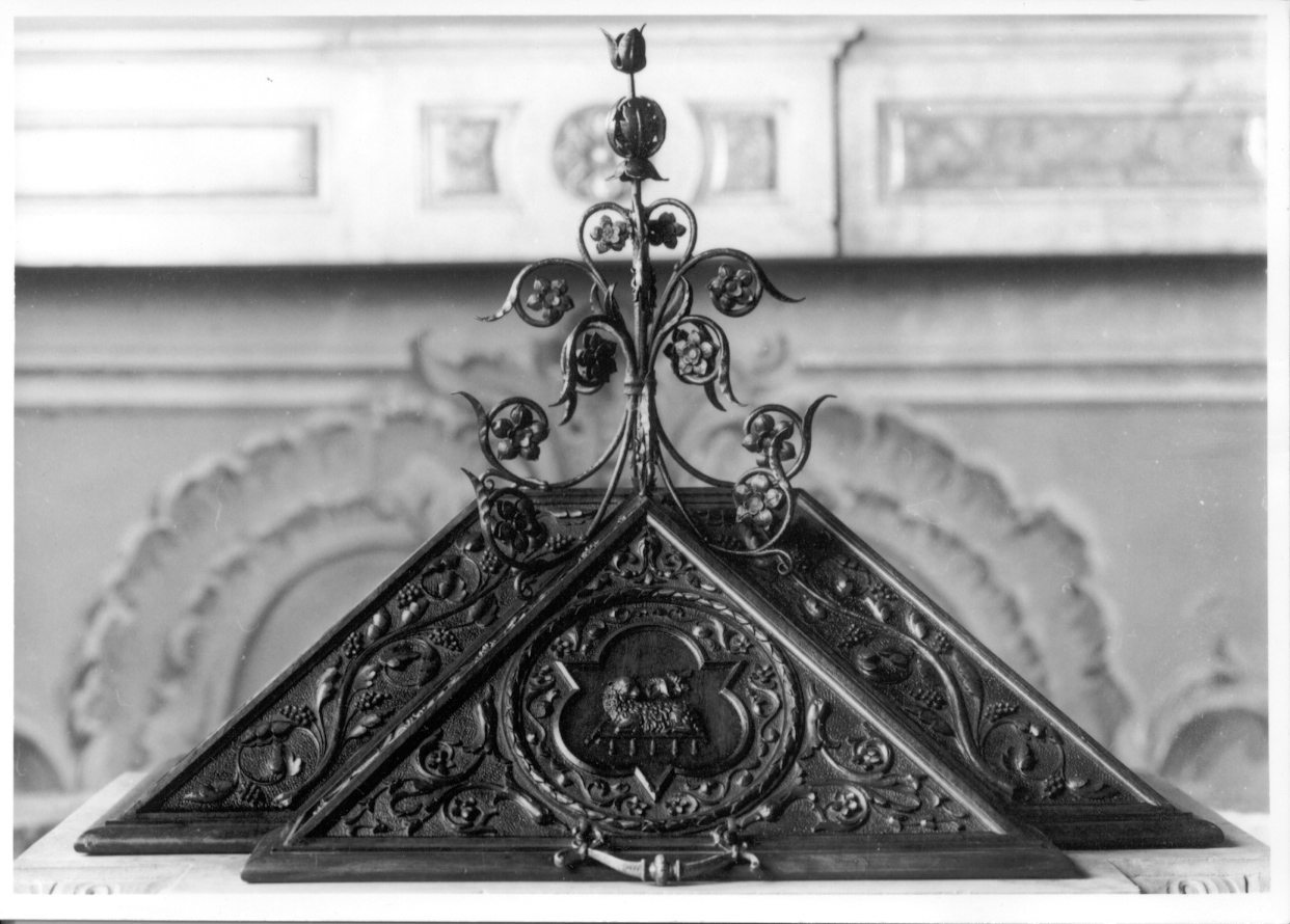 coperchio del fonte battesimale, elemento d'insieme - ambito piemontese (primo quarto sec. XX)