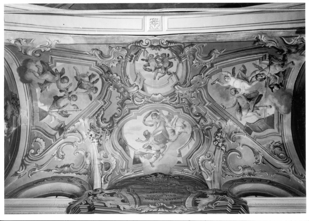 architettura illusionistica con angeli e motivi decorativi vegetali (decorazione pittorica, complesso decorativo) di Peracino Lorenzo il Vecchio (terzo quarto sec. XVIII)