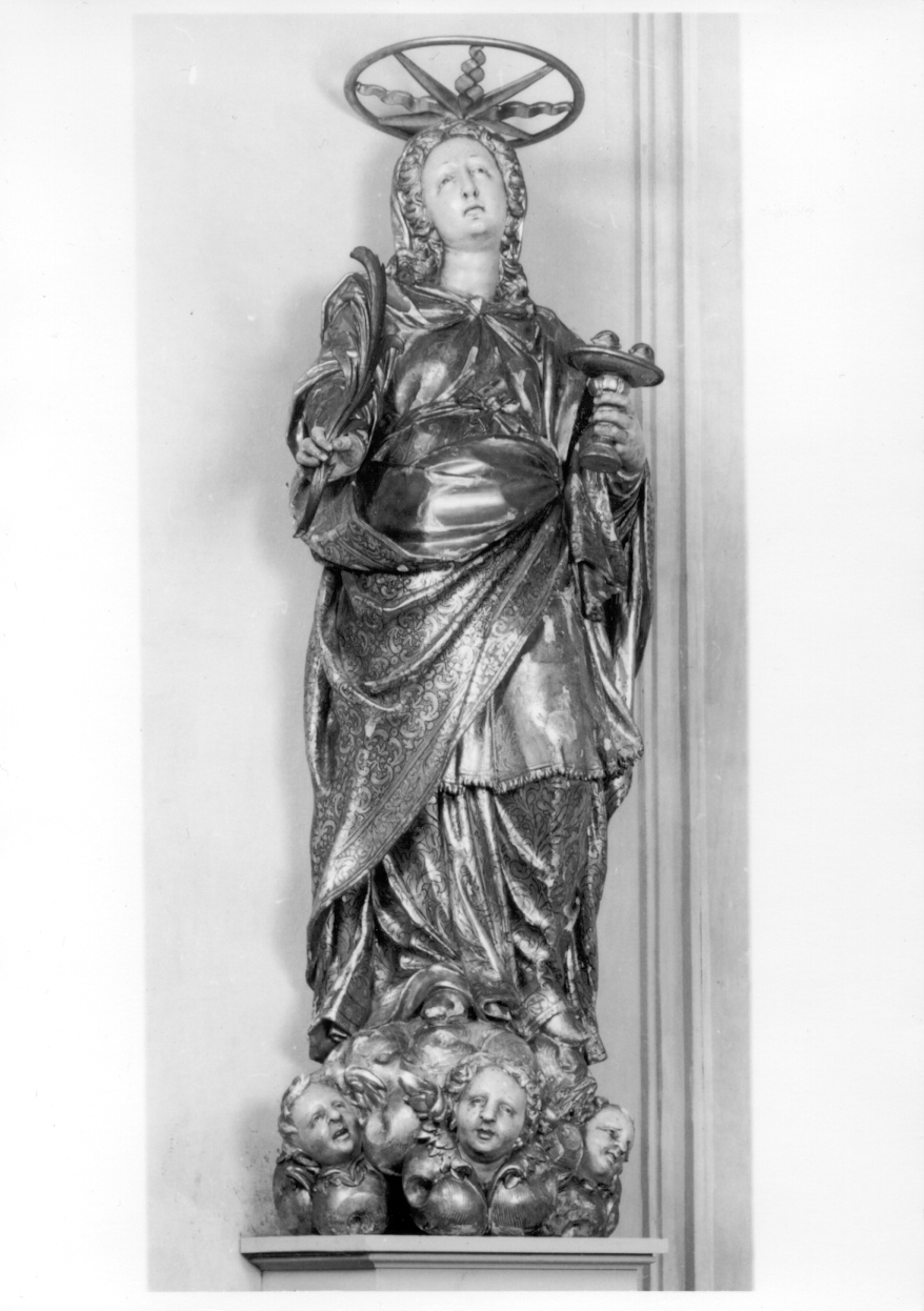 Santa Lucia (statua, opera isolata) - ambito della Valsesia (ultimo quarto sec. XVII)