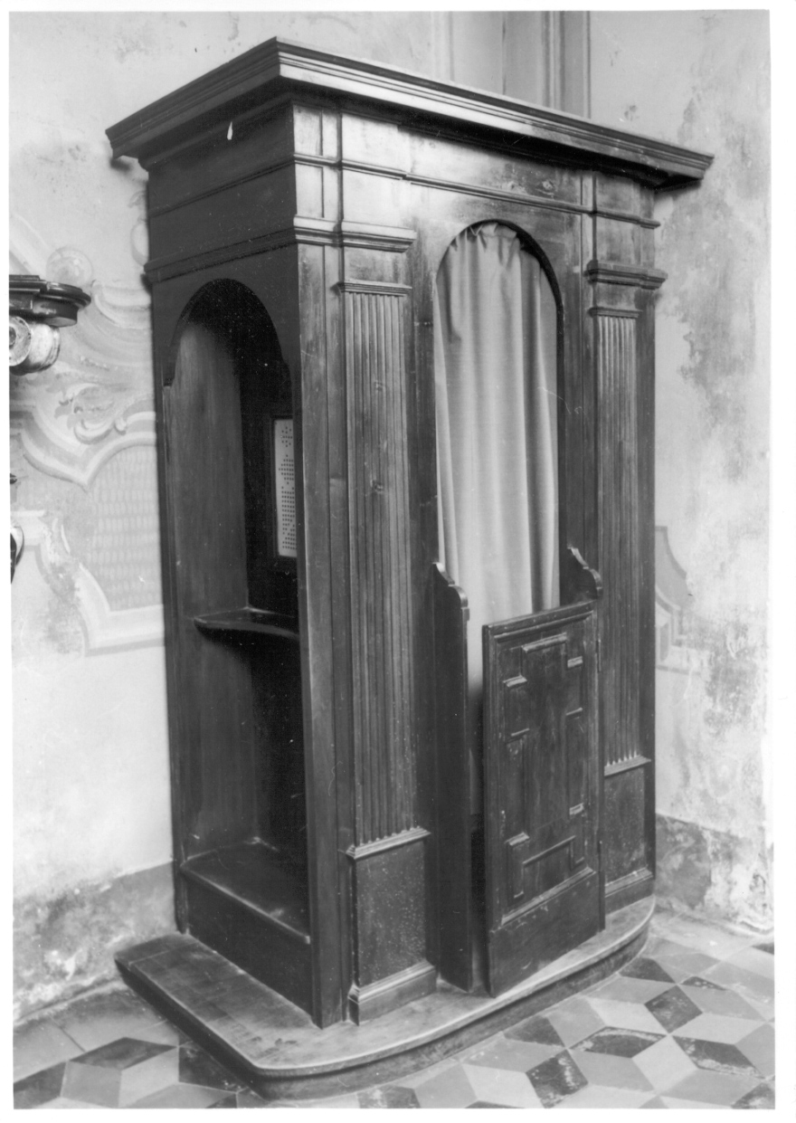 confessionale, opera isolata - ambito piemontese (seconda metà sec. XIX)