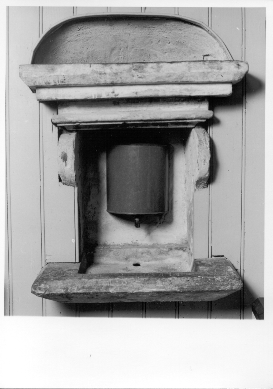 lavabo da sacrestia, opera isolata - ambito piemontese (seconda metà sec. XVII)