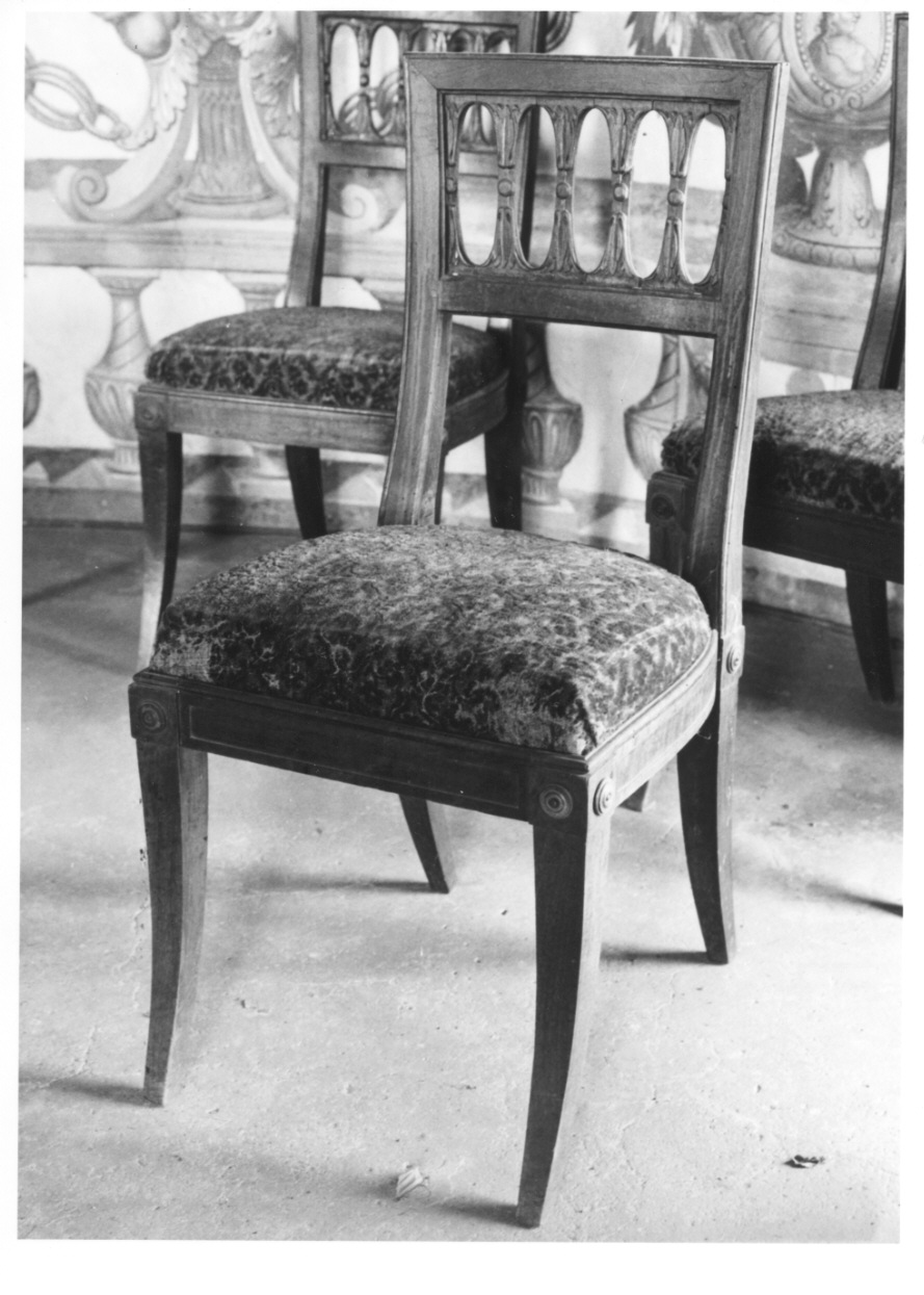 sedia, serie - bottega piemontese (prima metà sec. XIX)