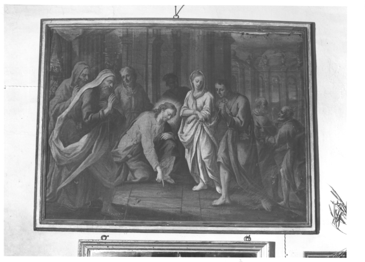 Cristo e l'adultera (dipinto, opera isolata) di Trono Alessandro (attribuito) (terzo quarto sec. XVIII)