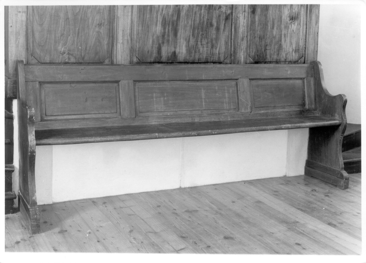 banco da chiesa, opera isolata - bottega piemontese (metà sec. XIX)