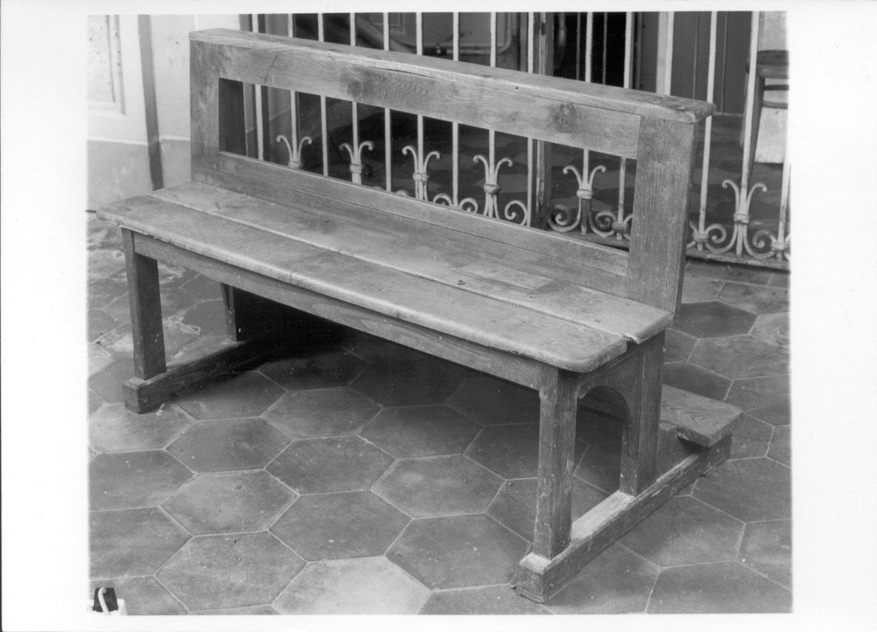 banco da chiesa, serie - ambito della Valsesia (secondo quarto sec. XIX)