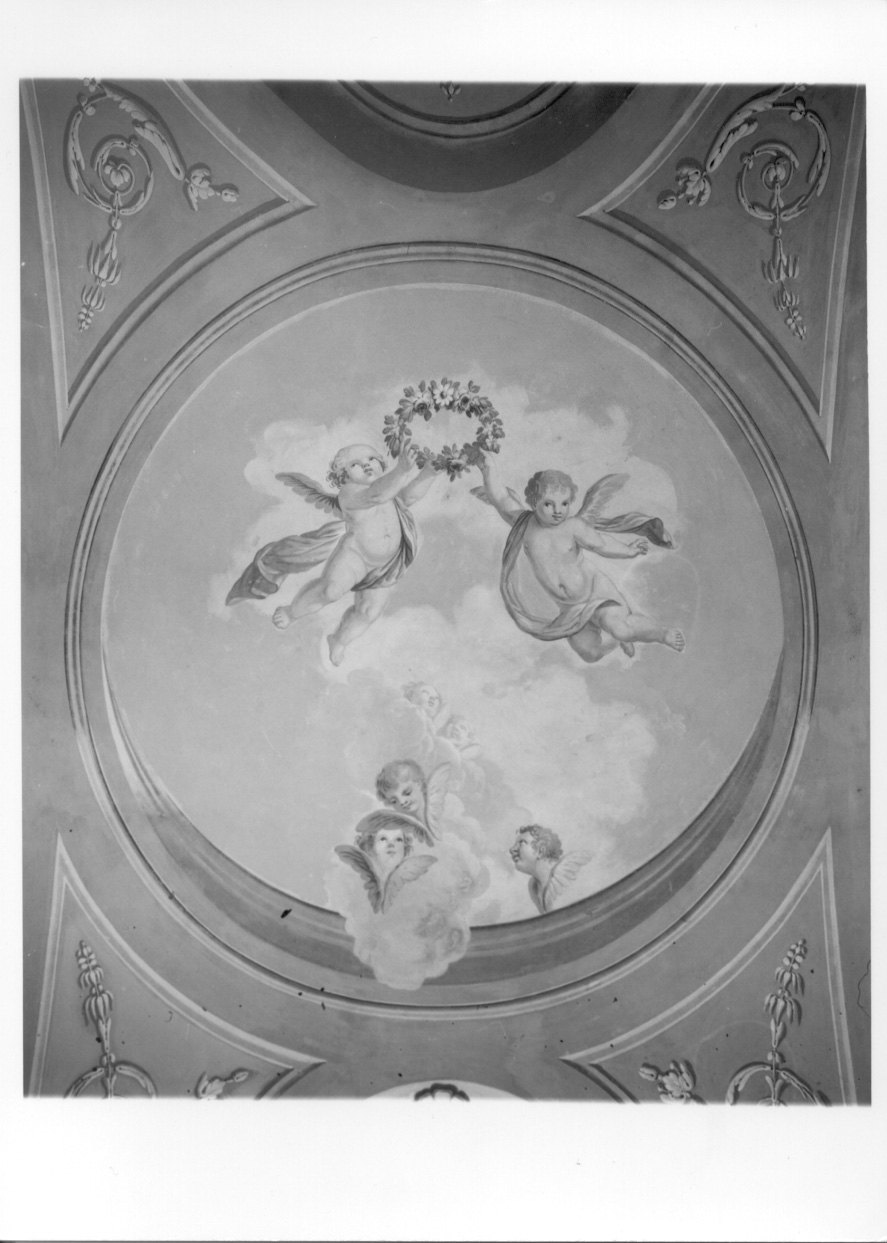 angioletti con ghirlande (dipinto, elemento d'insieme) - ambito della Valsesia (primo quarto sec. XX)