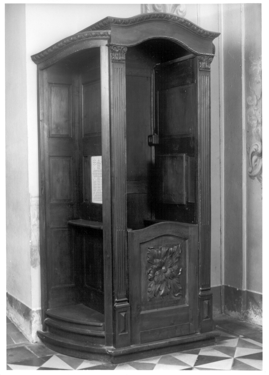 confessionale, opera isolata - ambito piemontese (seconda metà sec. XIX)