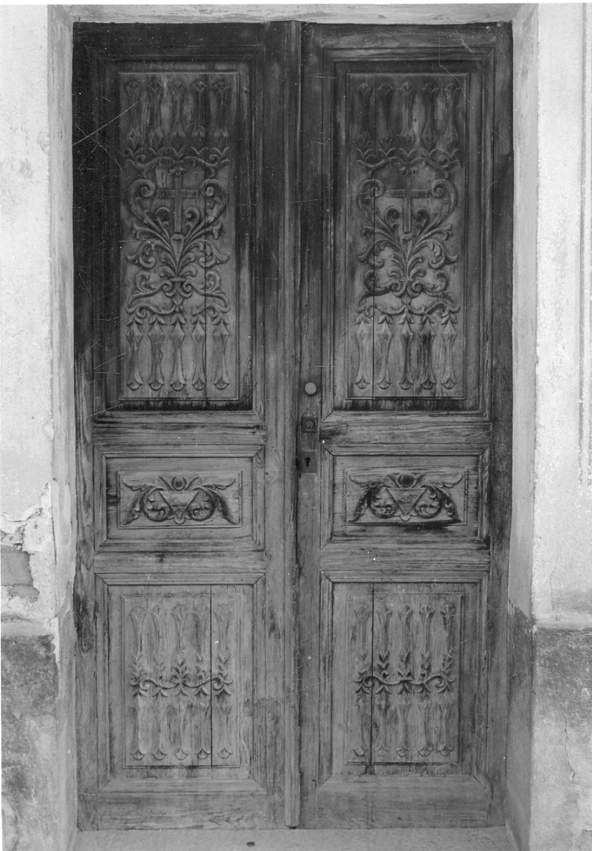 portone - a due battenti, opera isolata - bottega astigiana (seconda metà sec. XIX)