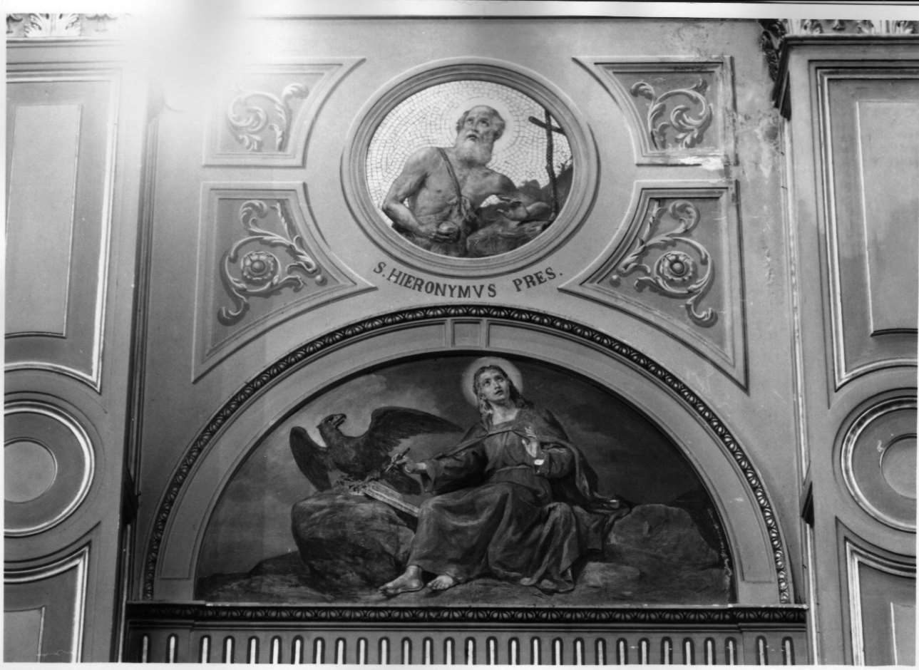 San Girolamo in meditazione (dipinto, elemento d'insieme) di Gamba Enrico, Costa Carlo, Morgari Luigi, Boasso Giorgio Lauro (ultimo quarto, secondo quarto sec. XIX, sec. XX)
