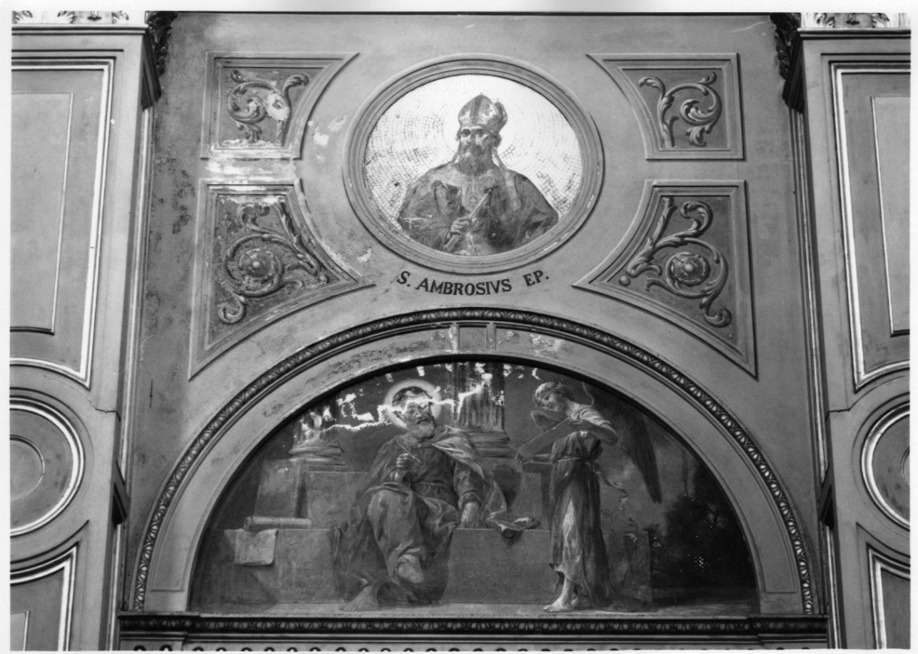 Sant'Ambrogio (dipinto, elemento d'insieme) di Gamba Enrico, Costa Carlo, Morgari Luigi, Boasso Giorgio Lauro (ultimo quarto, secondo quarto sec. XIX, sec. XX)