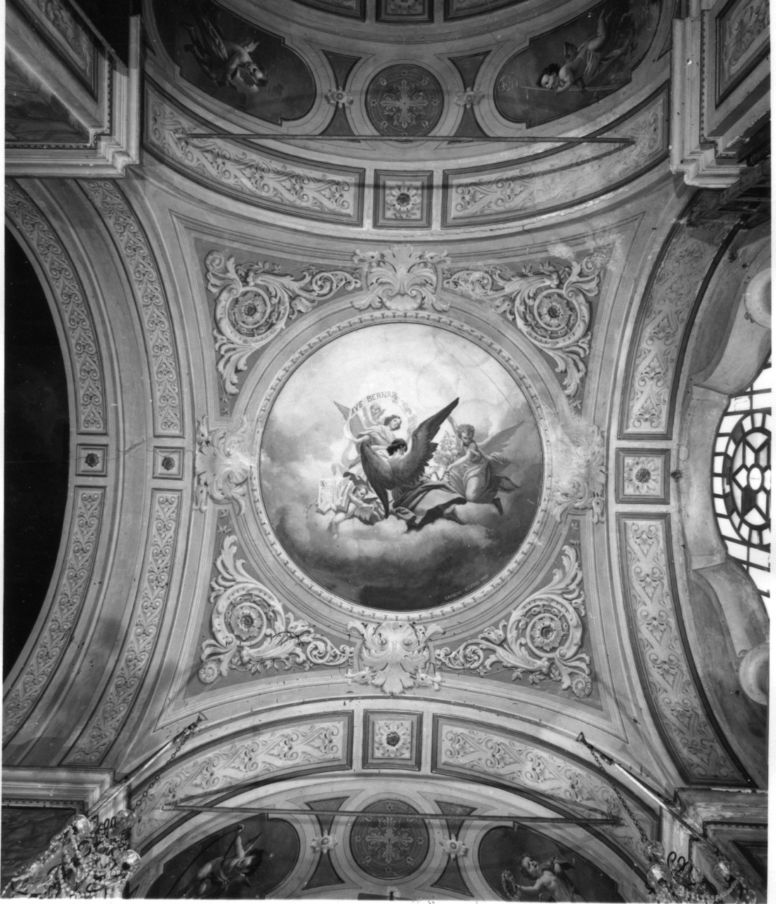 gloria del nome di San Bernardo (dipinto, opera isolata) di Gambini Luigi, Atzori Felice (secondo quarto sec. XX)