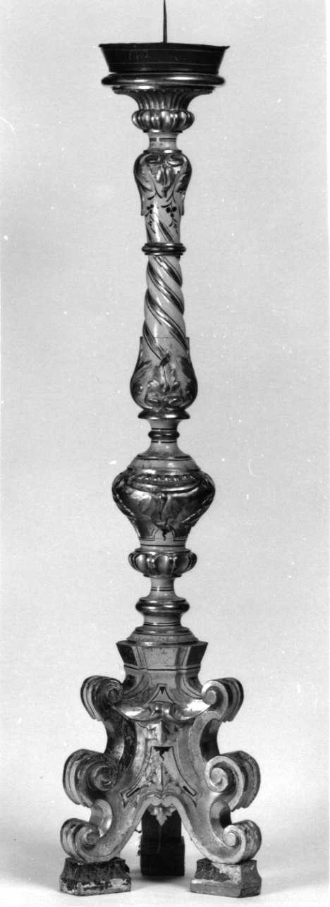 candelabro, serie - bottega ligure (seconda metà sec. XIX)
