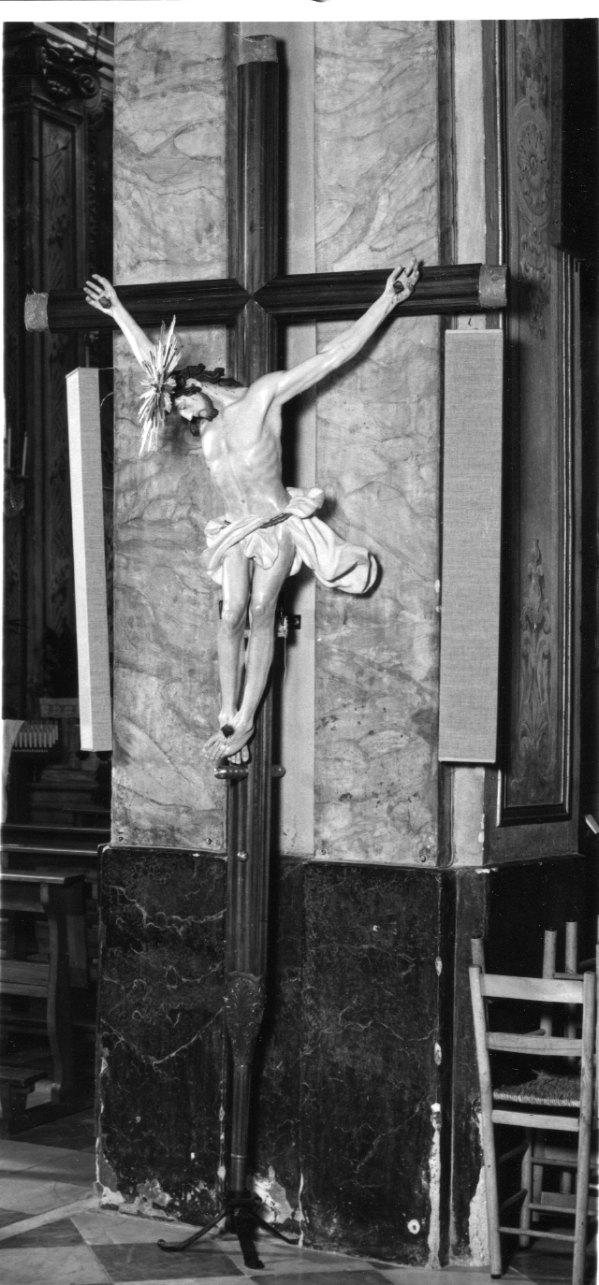 Cristo crocifisso dolente (croce processionale, elemento d'insieme) - ambito genovese (inizio sec. XIX)