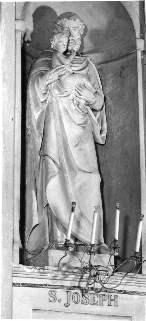 San Giuseppe e Gesù Bambino (statua, opera isolata) di Brillaro (fine sec. XIX)