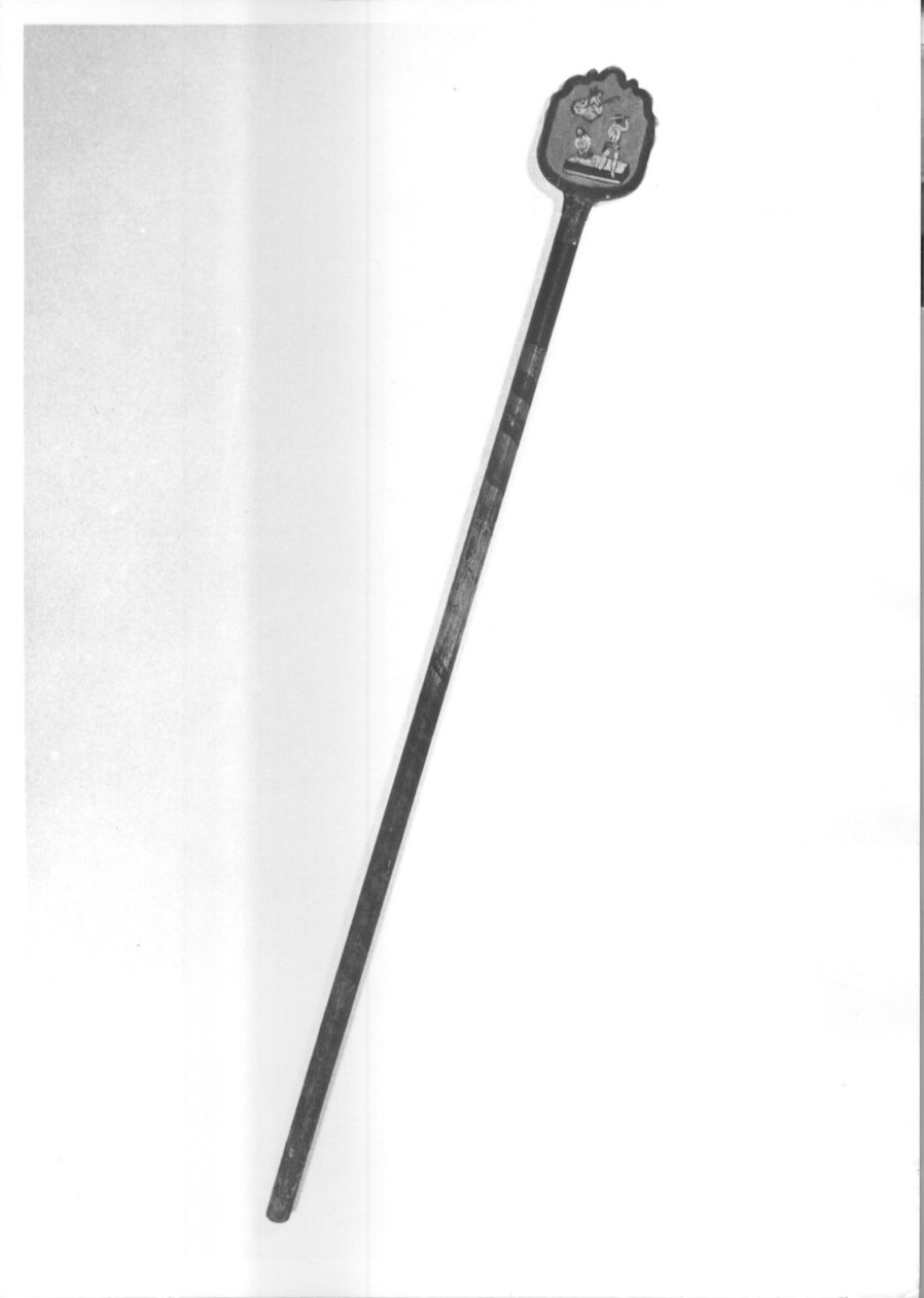 decapitazione di San Giovanni Battista (emblema di confraternita, opera isolata) - ambito piemontese (prima metà sec. XX)